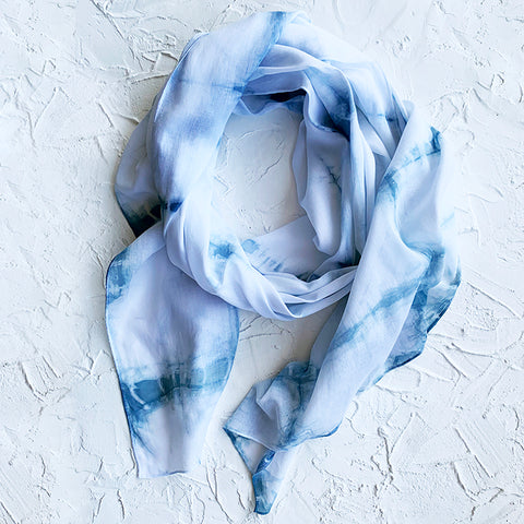 shel organic cotton indigo scarf