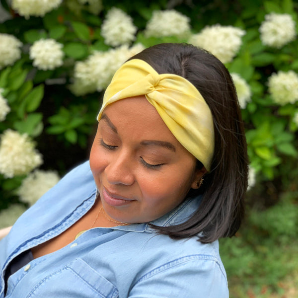 organic cotton headband dyed with natural pigments